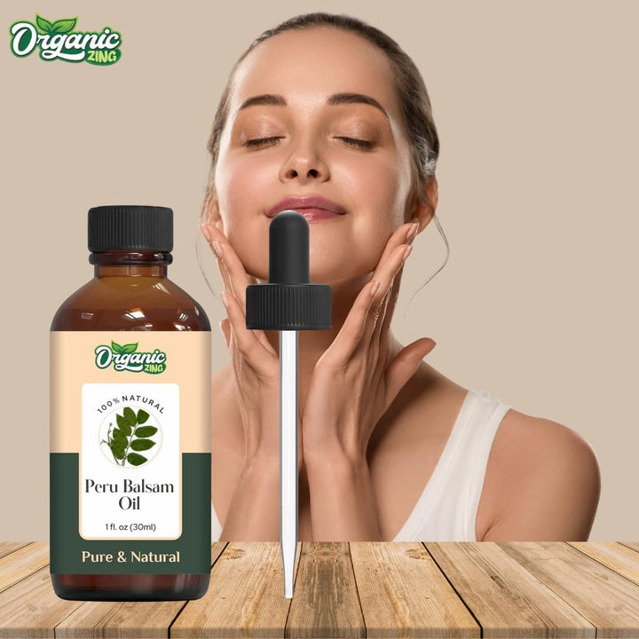 Organic Zing Peru Balsam (Myroxylon Balsamum) Oil | Essential Oil for Aroma, Diffuser, Haircare & Skincare - 30 Ml
