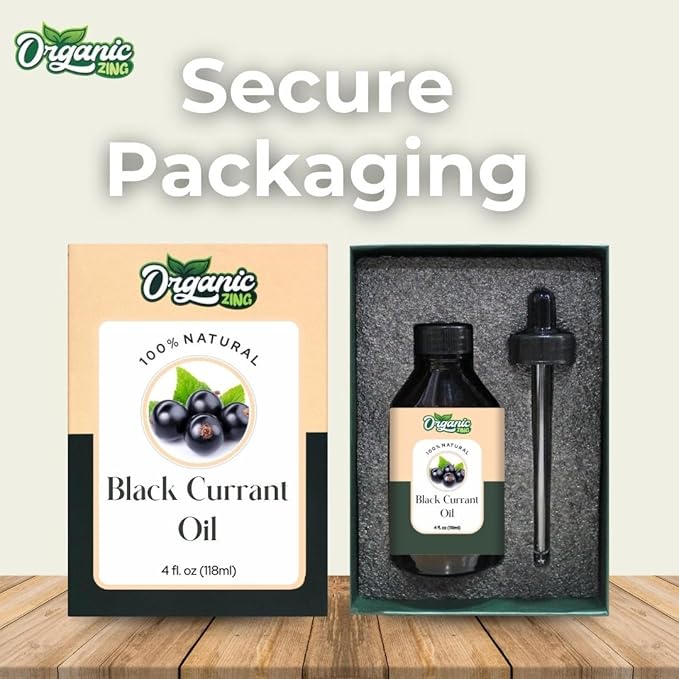Organic Zing Black Currant (Ribes Nigrum) Oil | Essential Oil for Skincare, Hair Care & Massage - 118 Ml