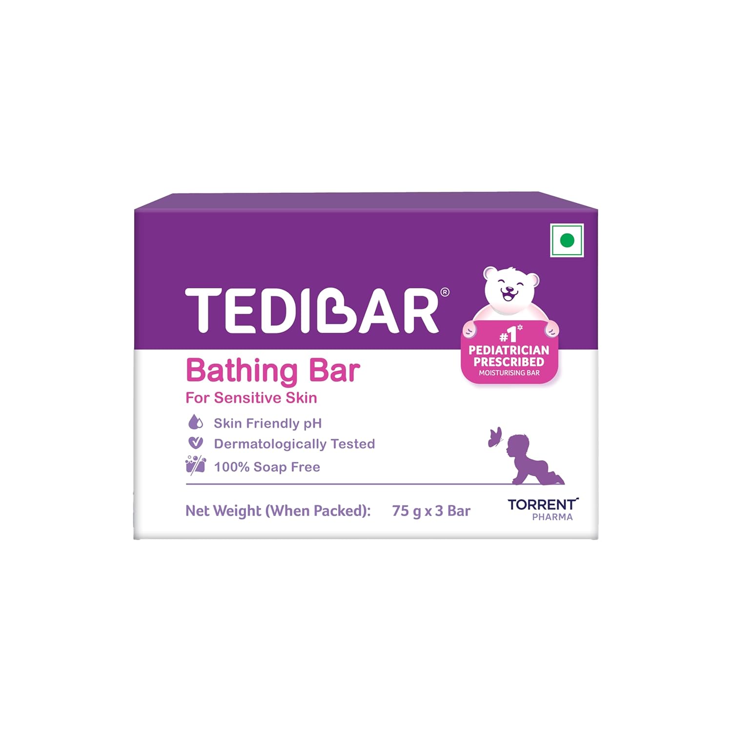 Tedibar Moisturising Baby Bathing Bar For sensitive Skin - Each 75 Gms ...