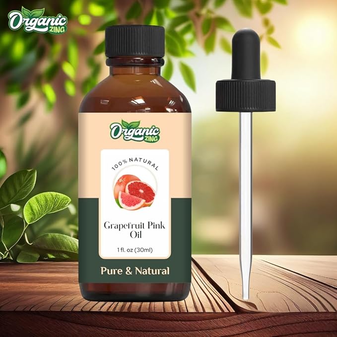 Organic Zing Grapefruit Pink (Citrus × Paradisi) Oil | Essential Oil for Skincare, Hair Care, Aroma and Diffusers - 30 Ml