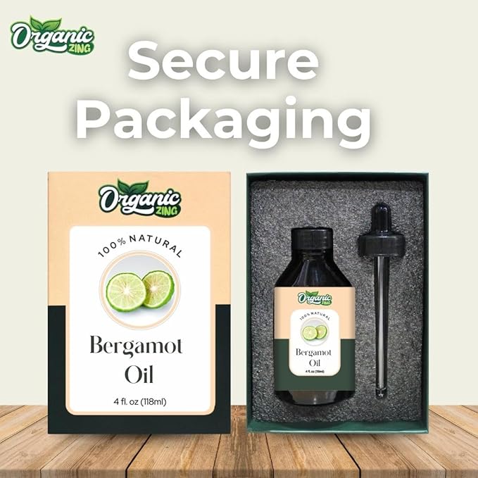 Organic Zing Bergamot (Citrus Bergamia) Oil | Essential Oil for Skincare, Aroma & Diffusers - 118 Ml