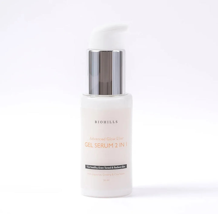 Biohills Glow & Glassy Face Gel Serum | 2-in-1 Hydrating Gel & Serum for Radiant, Smooth Skin | Daily Skincare for Men & Women 