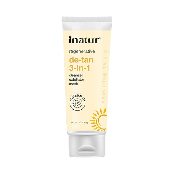 Inatur De-Tan 3-in-1 Tan Removal Face Scrub - 100 gms