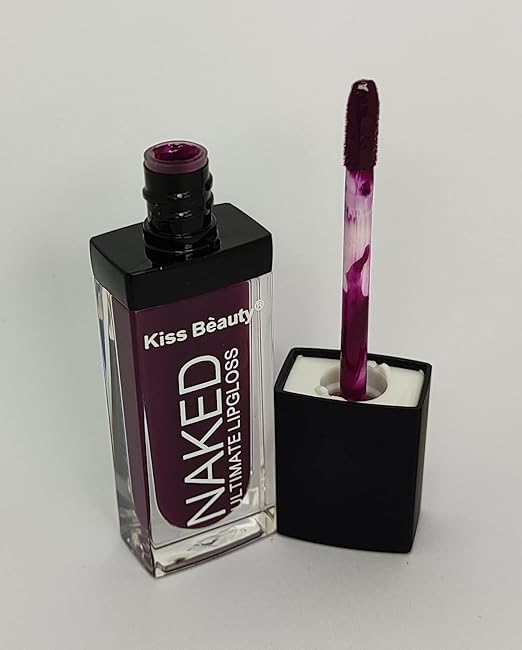 Kiss Beauty Hot and Soft Liquid Lip gloss Intense Color Purpkle Villian- 4 gms (Pack Of 2)