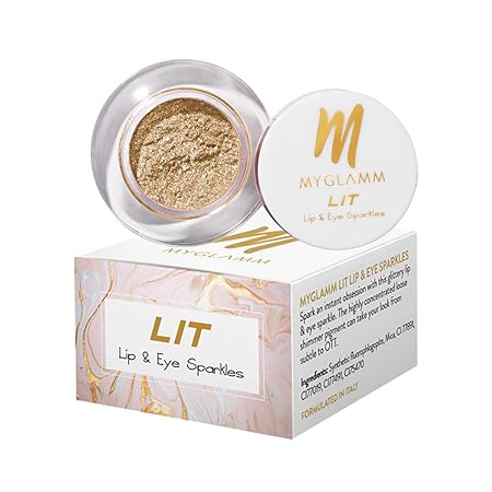 MyGlamm LIT Lip & Eye Sparkles Duchess (Brown) -8.5 ml