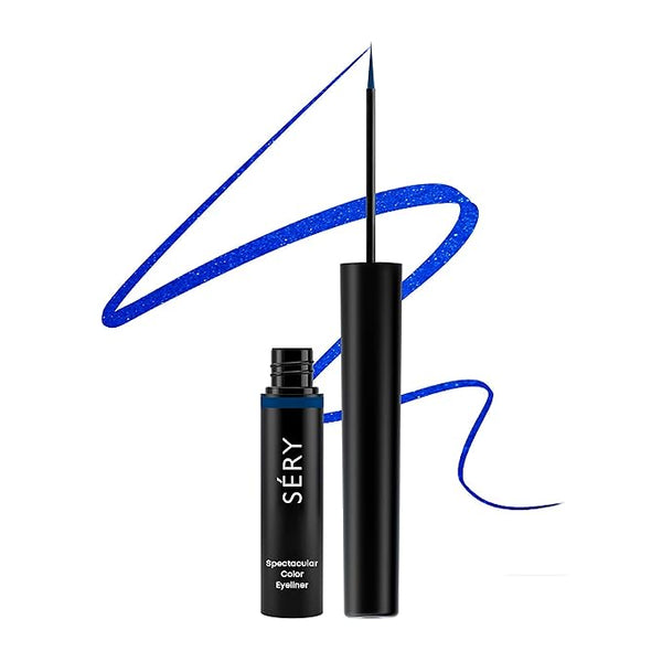Sery Spectacular Eyeliner Glossy Finish Electric Blue Color - 3 ml