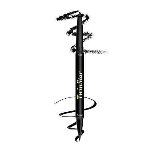 Beauty Berry Twin Star Retractable 2 in 1 Kajal Pencil & Eyeliner Black - 1.4 gms