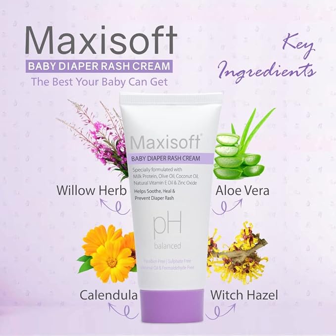 Maxisoft Baby Diaper Rash Cream - 50 Gms