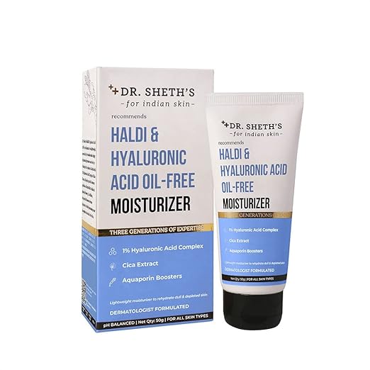 Dr. Sheth's Haldi & Hyaluronic Acid Oil-Free Moisturizer - 50 gms