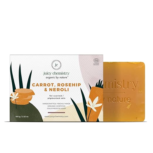 Juicy Chemistry Carrot Rosehip & Neroli Soap - 100 gms