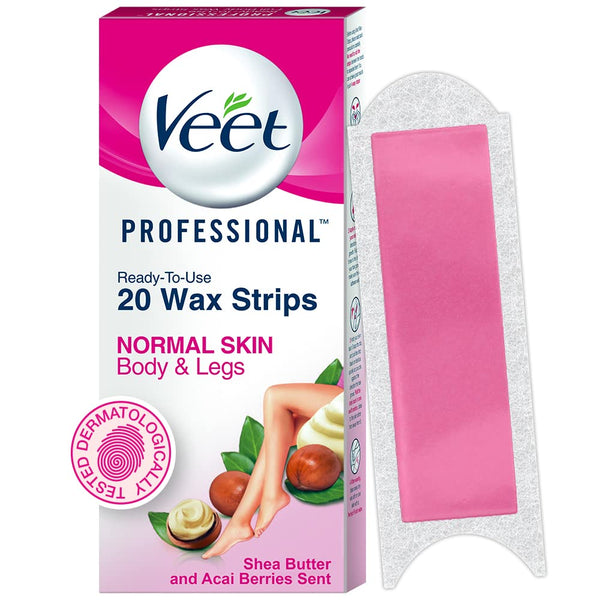 Veet Professional Waxing Strips for Normal Skin - 20 Strips