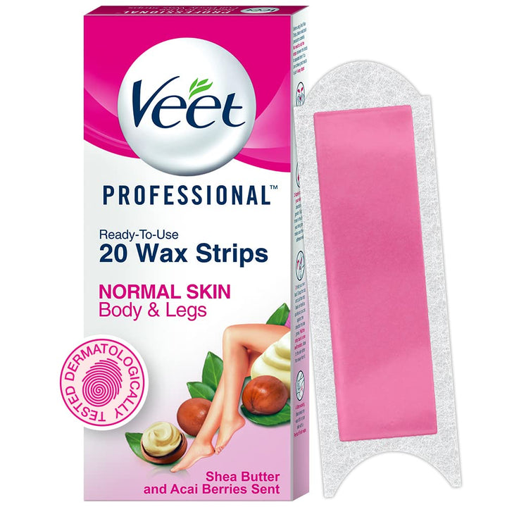 Veet Professional Waxing Strips for Normal Skin - 20 Strips