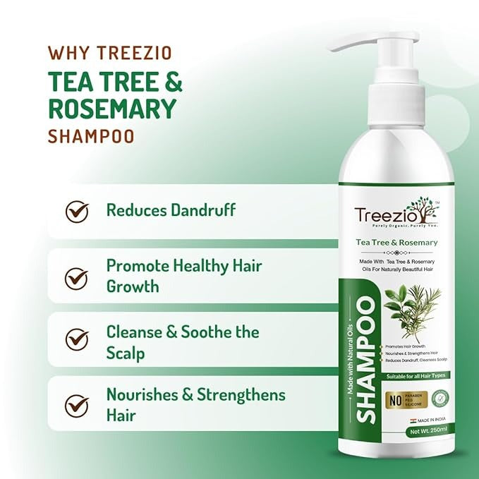 Treezio Tea Tree & Rosemary Shampoo - 250 gms