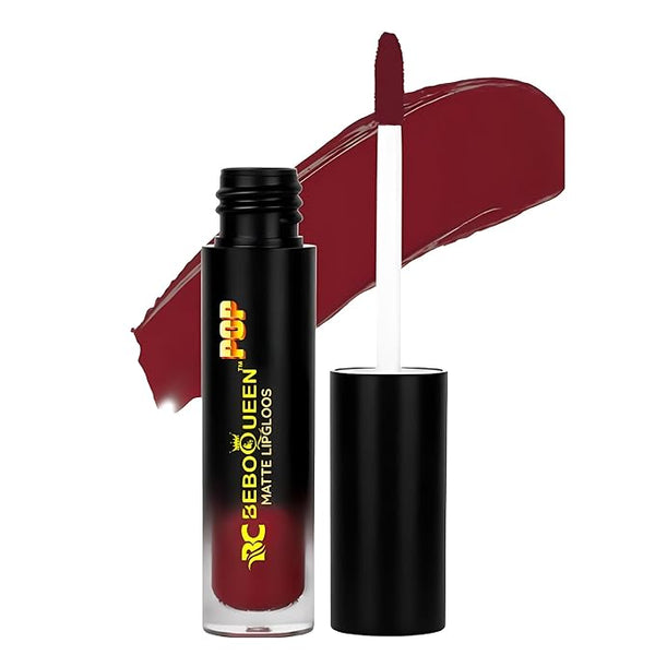 Bebo Queen Womens Matte Lip Gloss Lipstick Deep Red - 50 gms