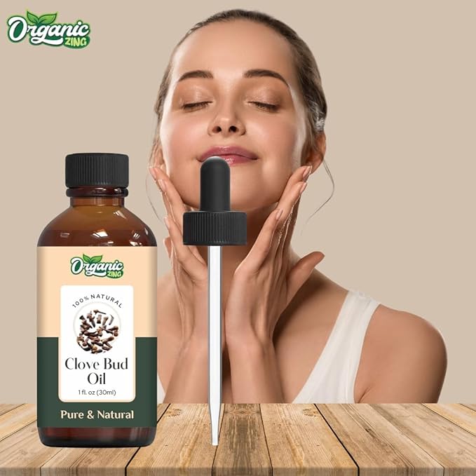 Organic Zing Clove Bud Essential Oil for Skin Care, Diffuser, Aromatherapy - 30 Ml