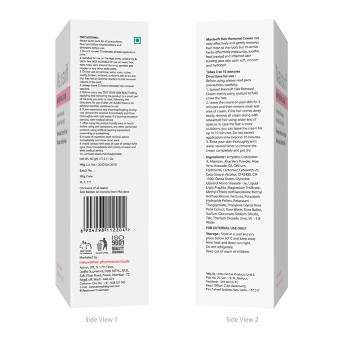 Maxisoft Hair Removal Cream | pH Balanced - 60 Gms