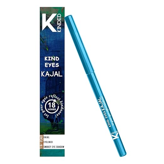 Kinded Kind Eyes Kajal 3 In 1 Kohl Kajal Eye Liner Colour Treasured Turquoise 0.35 gms