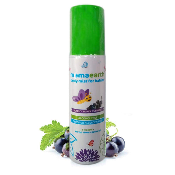 Mamaearth Perfume Body Mist for Babies and Kids with Allergen Free Black Currant Fragrance for All Day Freshness 150 ml