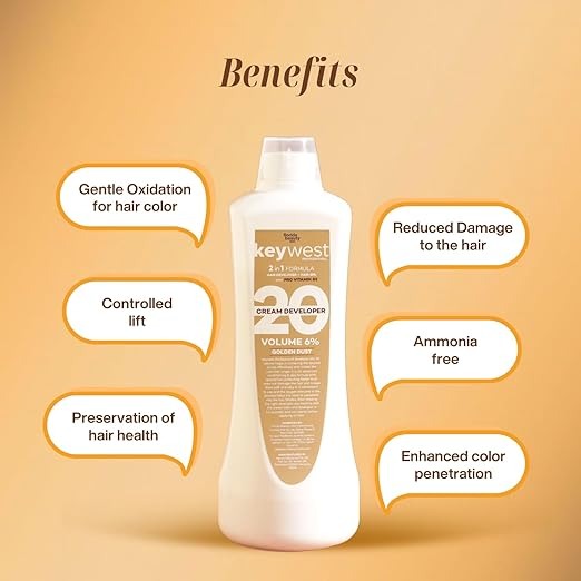 Keywest Professional Hair Color Developer 20 Volume 6% - 1000 ml