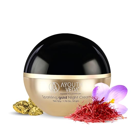 Ayouthveda Sparkling 24K Nano Elemental Gold Night Cream - 50 gms