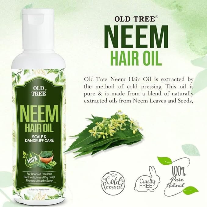Old Tree Neem Hair Oil for Promotes Hair Growth - 100 ml