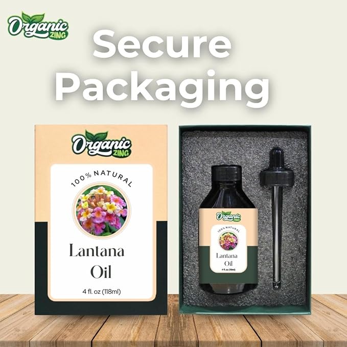 Organic Zing Lantana (Lantana Camara) Oil | Essential Oil for Skincare & Massage - 118 Ml