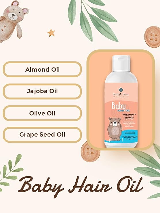 Teal & Terra Natural Organic Baby Hair Growth Oil - 100 Ml