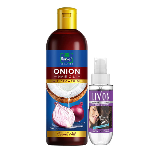 Parachute Advansed Onion Hair Oil & Livon Hair Serum