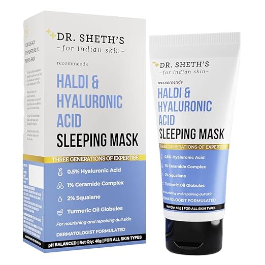 Dr. Sheth's Haldi & Hyaluronic Acid Sleeping Mask Cream - 40 gms