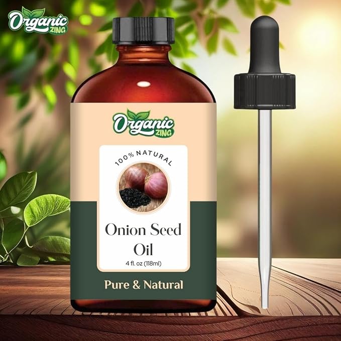 Organic Zing Onion Seed (Allium Cepa) Oil | Carrier Oil for Haircare & Skincare - 118 Ml
