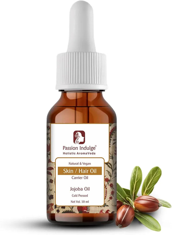 Passion Indulge Jojoba Carrier Oil for Skin, Hair and Face - 10ml | Natural | Natural Oil