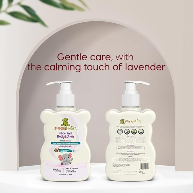 ShuShu Babies Calming Lavender Baby Face and Body Lotion - 200 ml