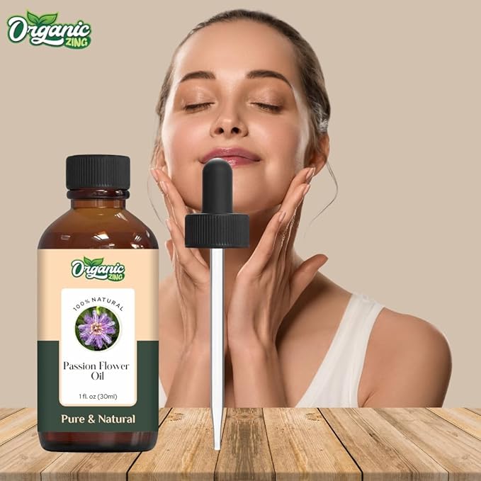 Organic Zing Passion Flower (Passiflora) Oil | Essential Oil for Aroma, Diffusers, Skincare & Massage- 30 Ml