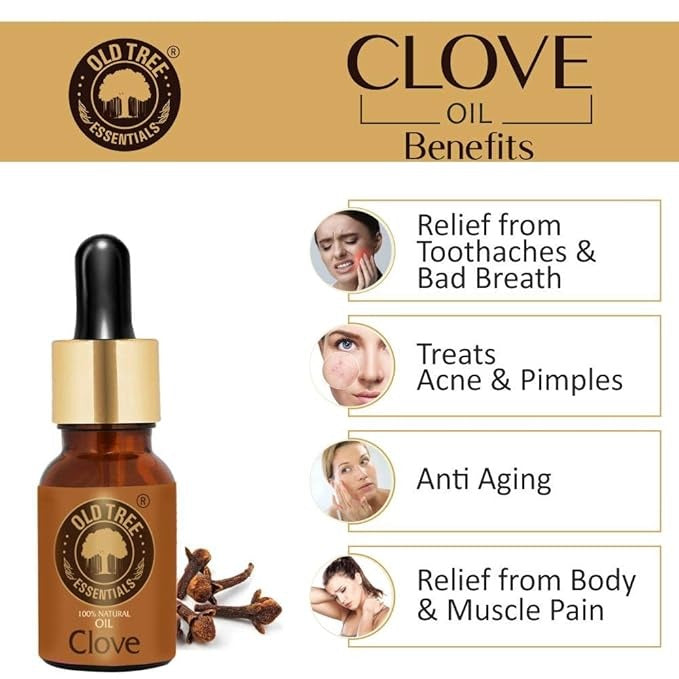 Old Tree Pure and Natural Clove Bud Essential Oil - 15 ml