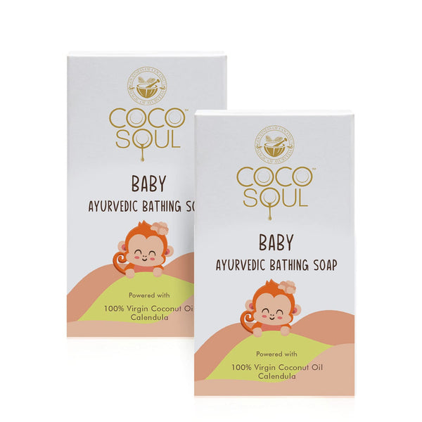 Coco Soul Baby Ayurvedic Bathing Soap - 92 gms (Pack of 2)