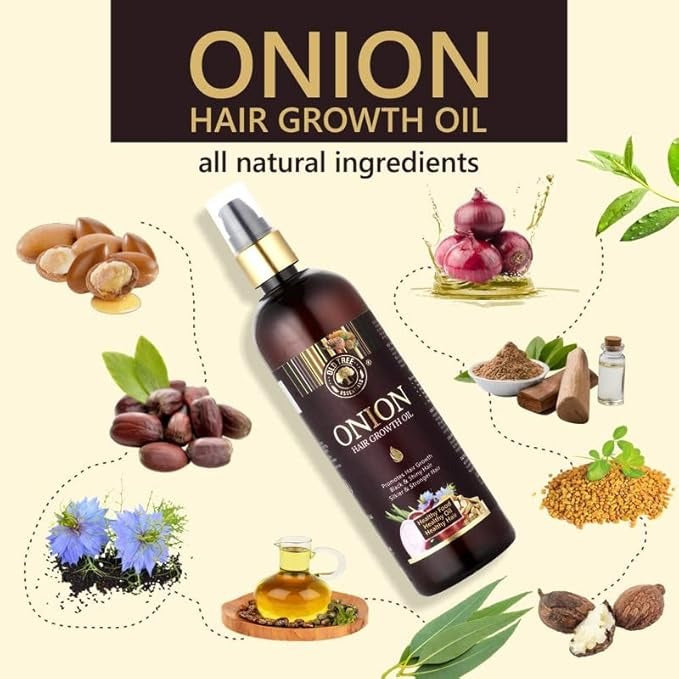 Old Tree Pure and Natural Onion Hair Oil for Promoting Hair Growth - 200 ml