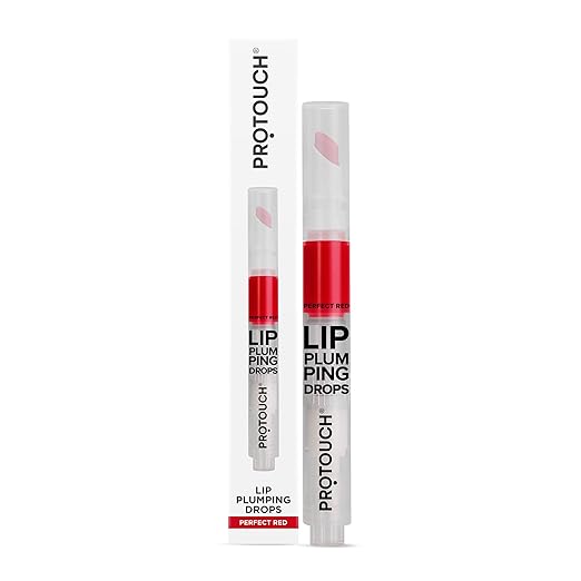 Protouch Glossy Lip Plumping Drops Volumizing Perfect Red Colour - 2.8 ml