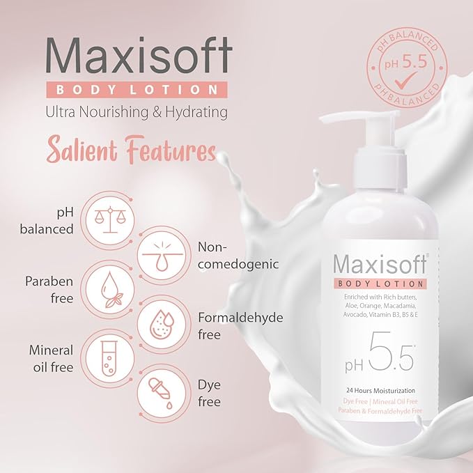 Maxisoft Moisturizing Body Lotion for Women & Men Suitable for All Skin Types - 300 Ml