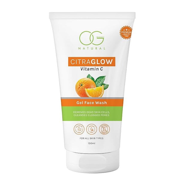 OG BEAUTY Natural Citraglow Vitamin C Gel Face Wash - 150 ml