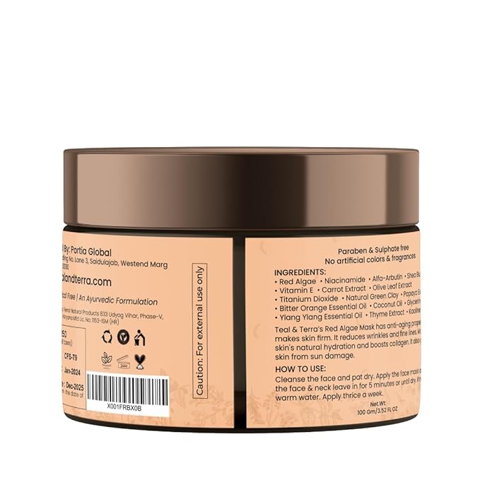 Teal & Terra Red Algae Anti-aging Face Mask - 100 Gms