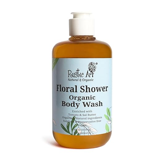 Rustic Art Floral Shower Body Wash Liquid - 300 ml