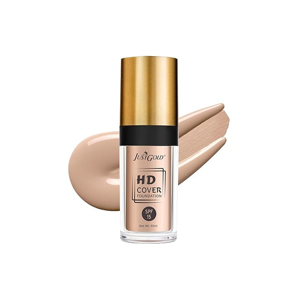 JustGold HD Full Coverage Foundation with SPF 15 4 - 30 ml