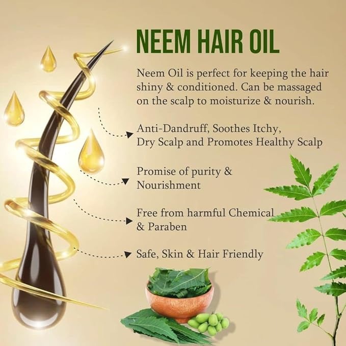 Old Tree Neem Hair Oil for Promotes Hair Growth - 100 ml