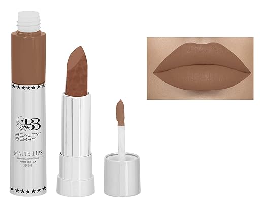 Beauty Berry Matte Lips 2 IN 1 Long Lasting Gloss Matte Lipstick Grace - 8 gms