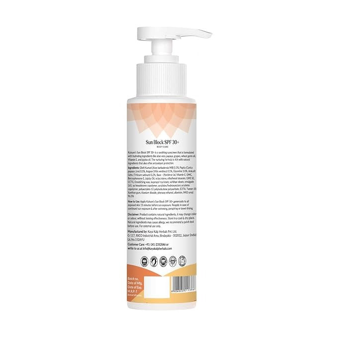 Kulsum's Kaya Kalp Herbals Sun Block SPF 30+ - 100 ml