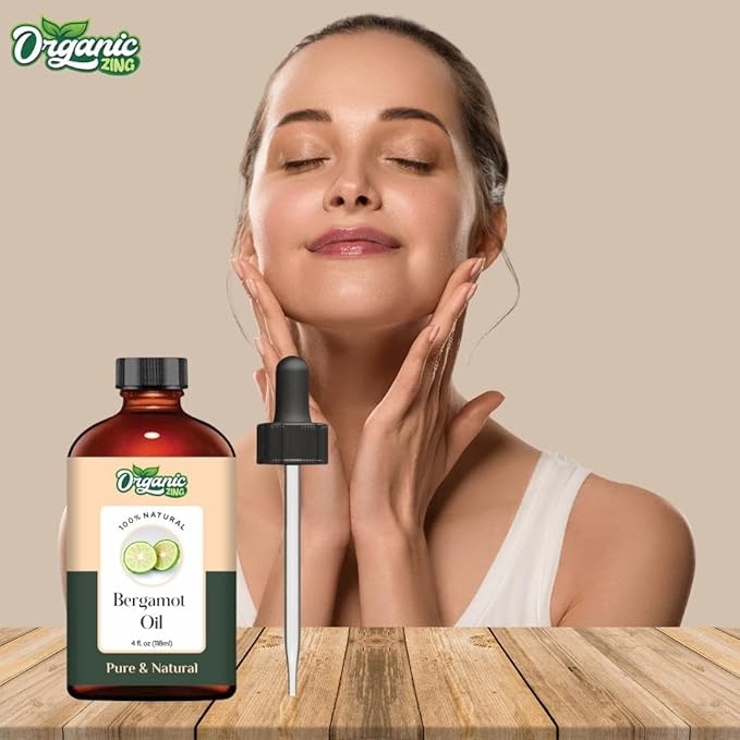 Organic Zing Bergamot (Citrus Bergamia) Oil | Essential Oil for Skincare, Aroma & Diffusers - 118 Ml