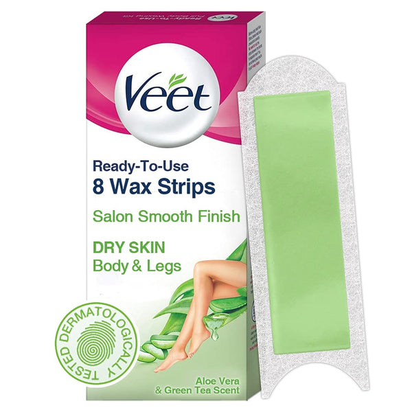 Veet Half Body Waxing With Easy-Gelwax Technology for Dry Skin - 8 Strips