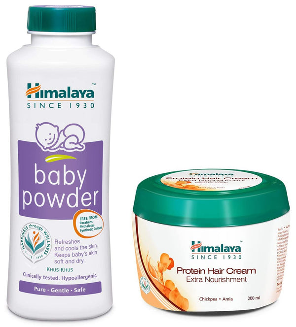 Himalaya Baby Powder & Himalaya Protein Hair Cream Combo