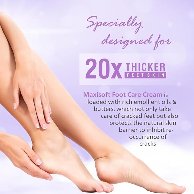 Maxisoft Foot Care Cream | for Dry, Rough & Crack Heels | Moisturizes and Soothes Feet - 60 Gms