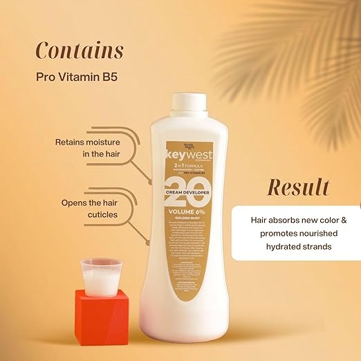 Keywest Professional Hair Color Developer 20 Volume 6% - 1000 ml